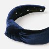 Jewelry * | Lele Sadoughi Women'S Velvet Knotted Headband Navy