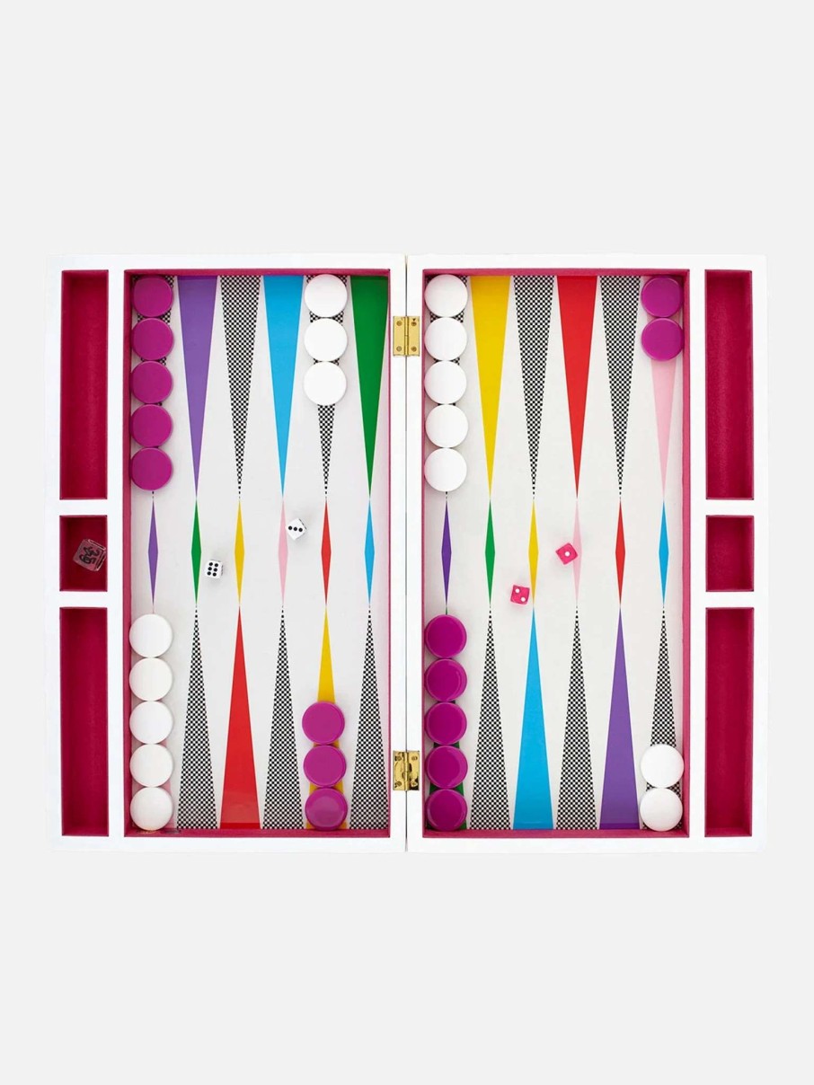 Decor * | Jonathan Adler Checkerboard Backgammon Set Rainbow