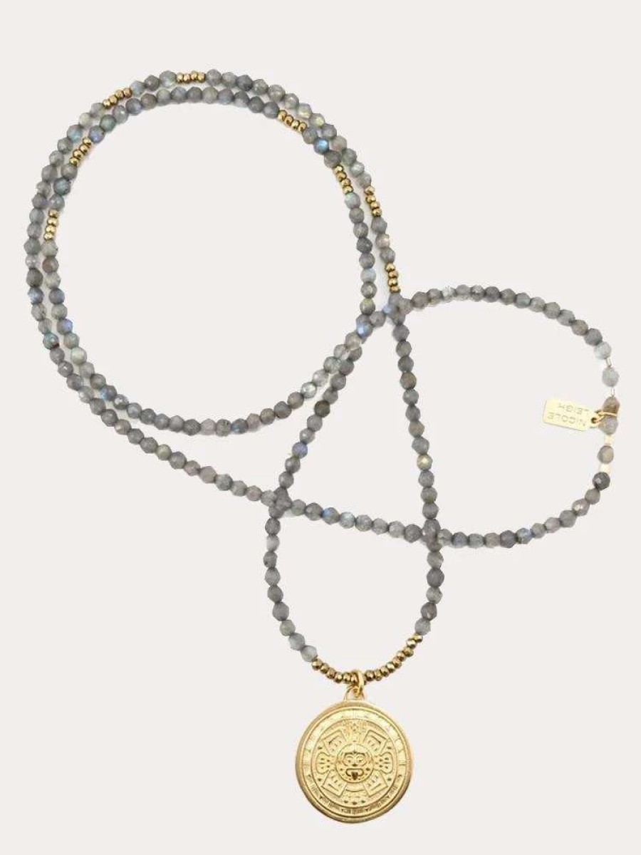 Jewelry * | Nicole Leigh Jewelry Rayna Labradorite Gold