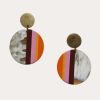 Jewelry * | Sunshine Tienda Circle Stripe Earrings Warm