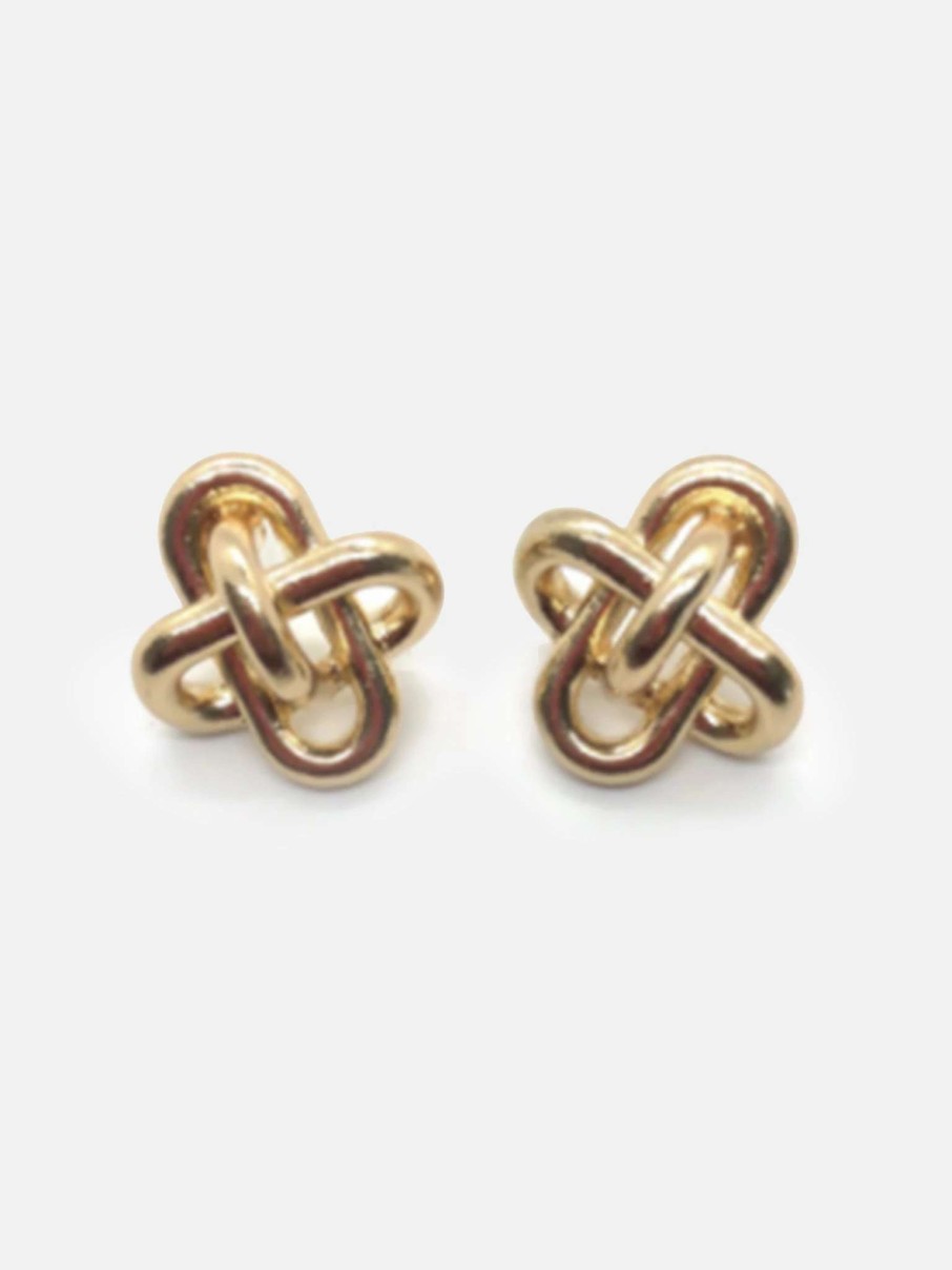 Jewelry * | Accessory Concierge Knot Stud Earring Gold