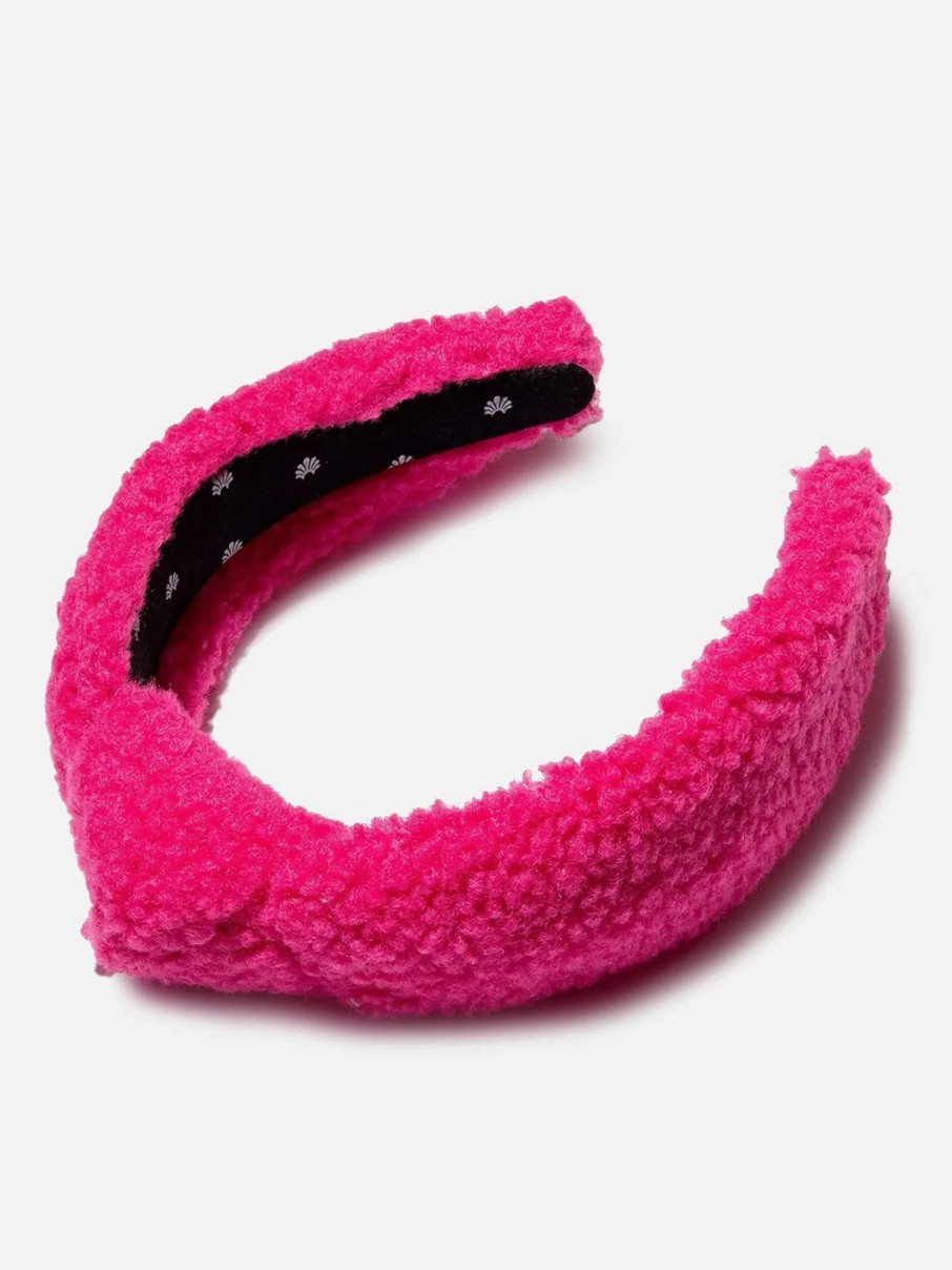 Jewelry * | Lele Sadoughi Faux Shearling Teddy Knotted Headband Pink Shearling