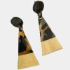 Jewelry * | Sunshine Tienda Gold Dipped Tortoise Triangle Earring Gold Tortoise