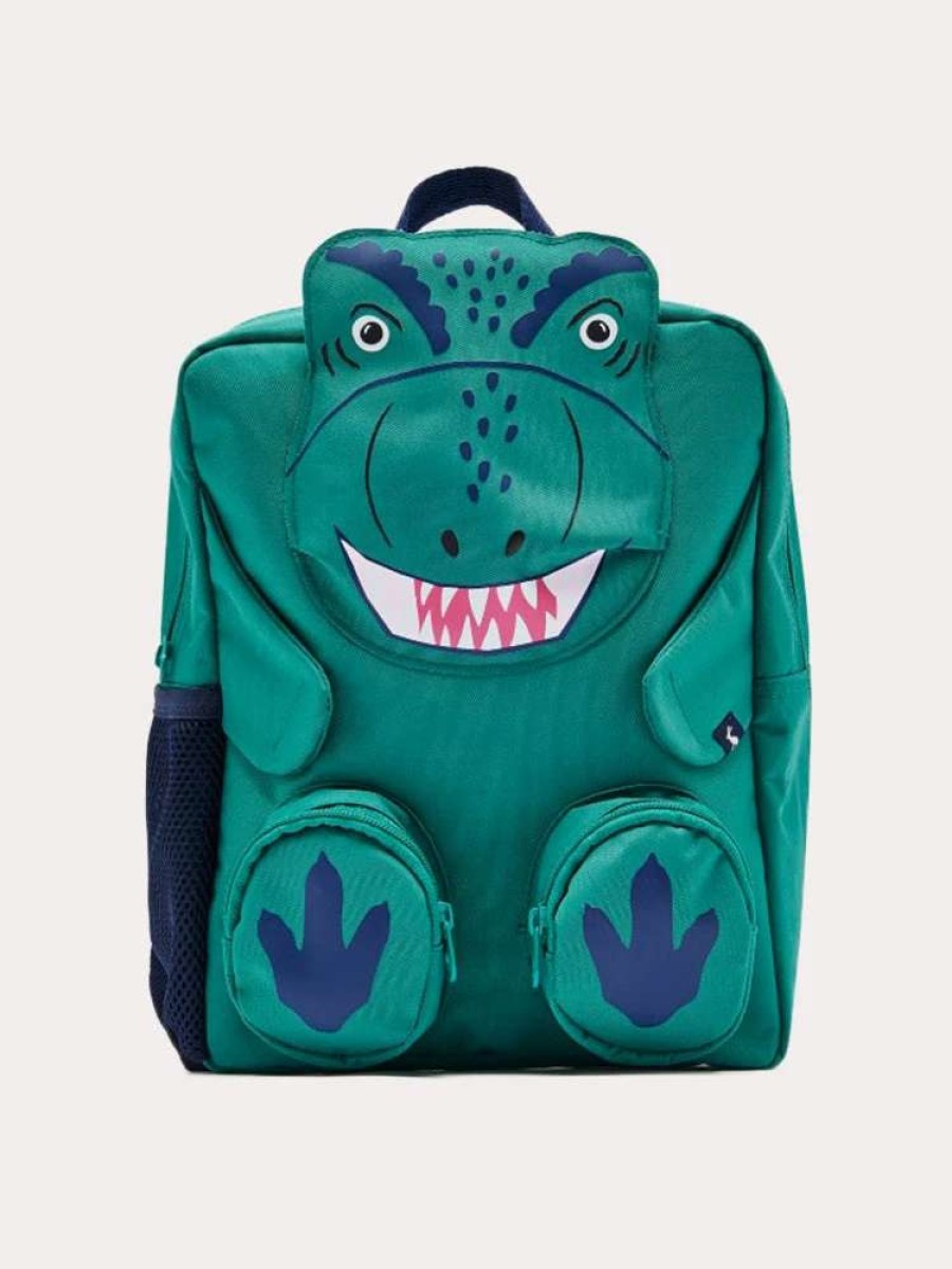 Backpacks * | Little Joules Zippyback Novelty Dinosaur Backpack Greendino