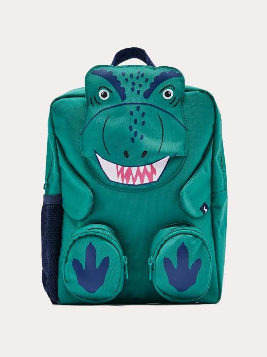 Backpacks * | Little Joules Zippyback Novelty Dinosaur Backpack Greendino