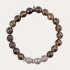 Jewelry * | Nicole Leigh Jewelry Kennedy Gunmetal With Pave Ball Bracelet Smokey Quartz Smoky Quartz/Gray