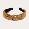 Jewelry * | Arthur Jane Claire Metallic Top Knot Headband Gold