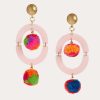 Jewelry * | Neely Phelan Orbit Pom Pom Drop Earrings