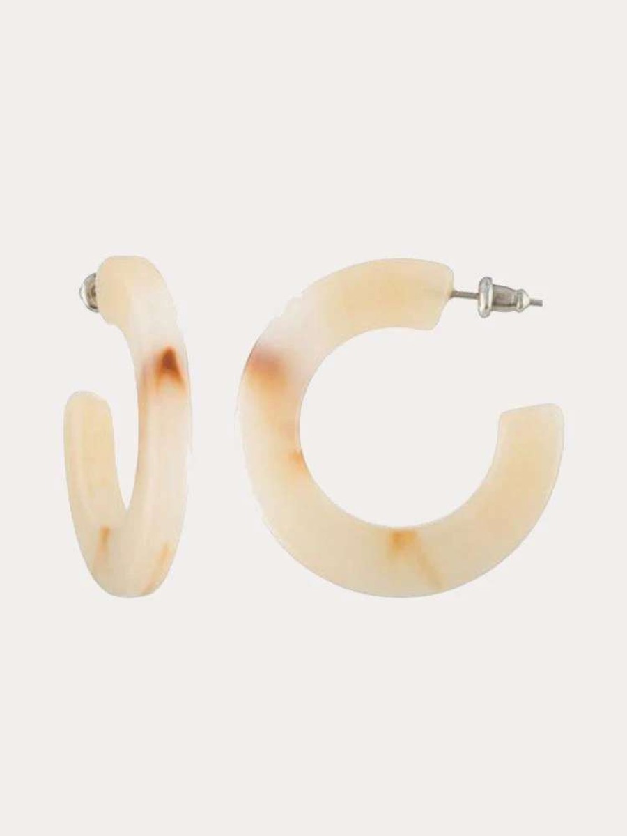 Jewelry * | Machete Kate Hoop Earrings In Peach