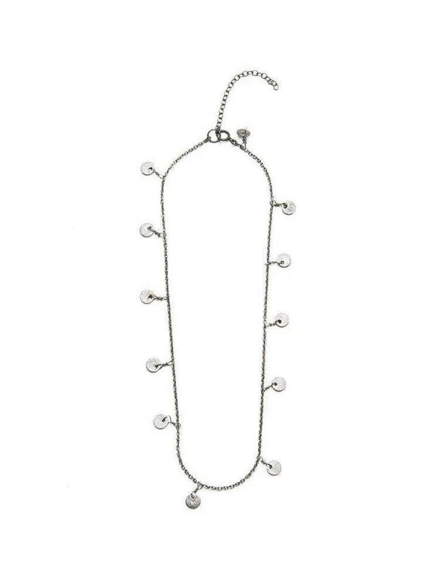 Jewelry * | Joy Dravecky Disc Chocker Oxidized Oxidized Silver