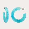 Jewelry * | Machete Kate Hoop Earrings In French Coast Blue