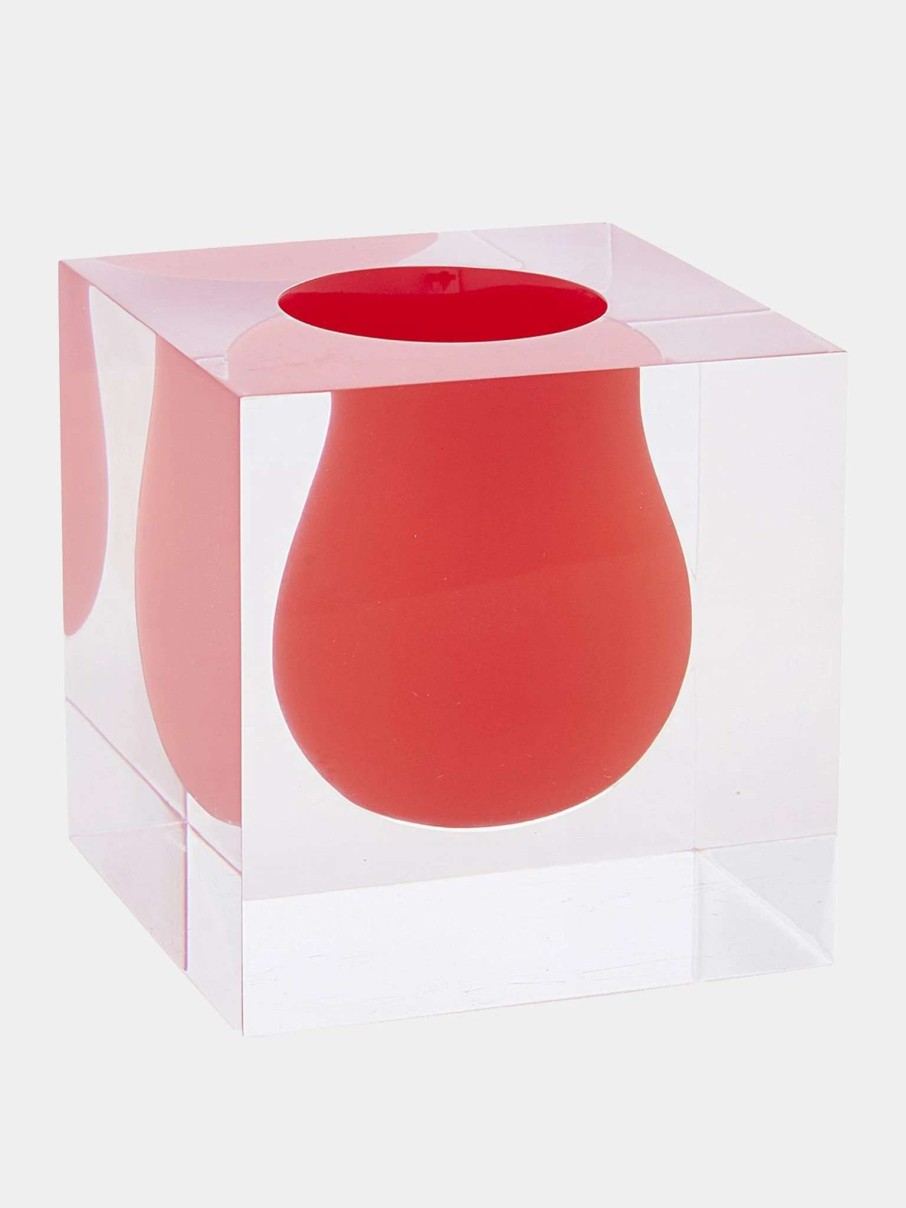 Decor * | Jonathan Adler Bel Air Mini Scoop Vase Red