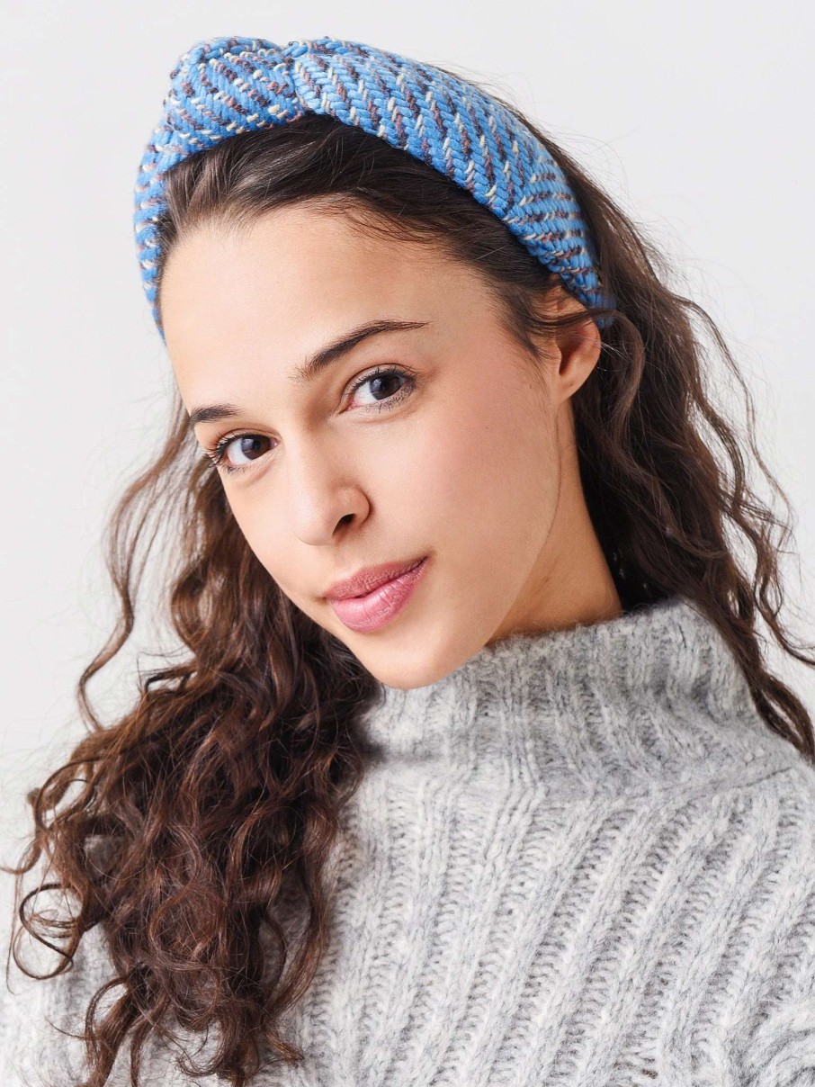 Jewelry * | Lele Sadoughi Women'S Knitted Knotted Headband Sky Blue