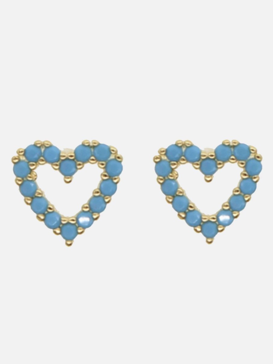 Jewelry * | Accessory Concierge Don'T Be Stud Earring Blue