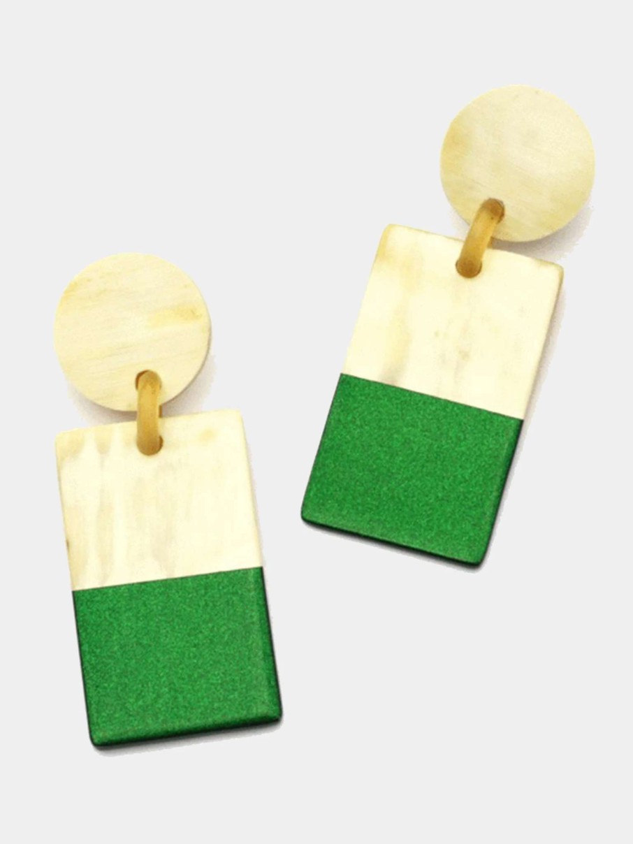 Jewelry * | Sunshine Tienda Metallic Cabana Earring Green