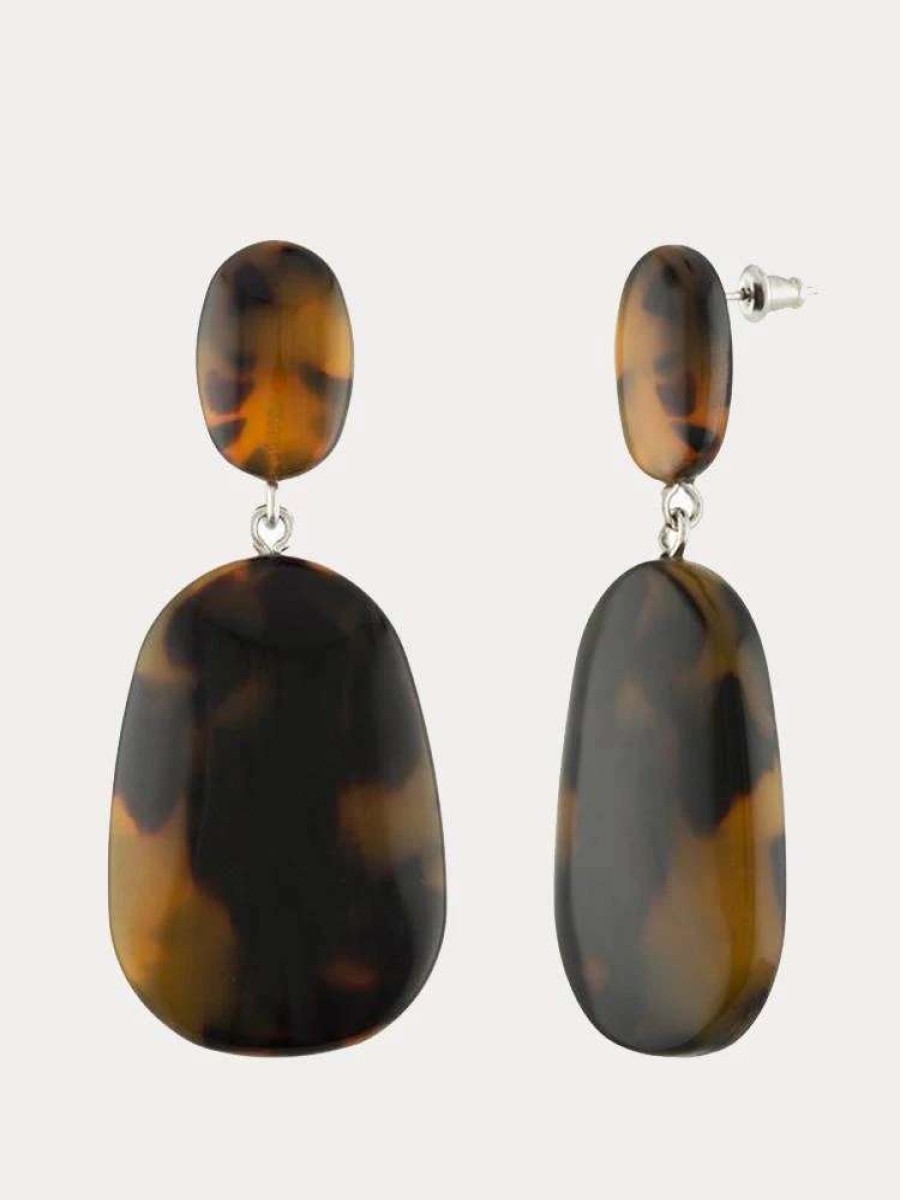 Jewelry * | Machete Grande Drop Earrings Classic Tortoise