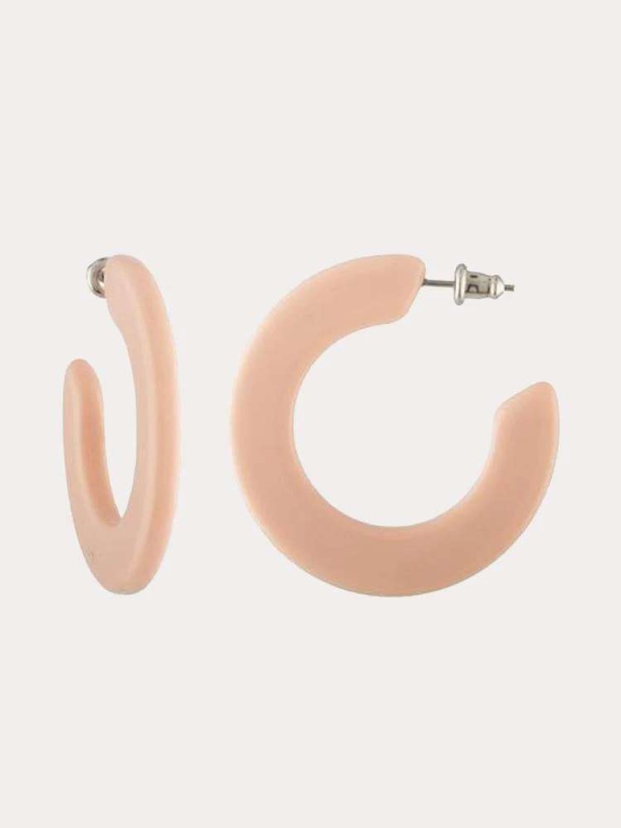 Jewelry * | Machete Kate Hoop Earrings In Rose