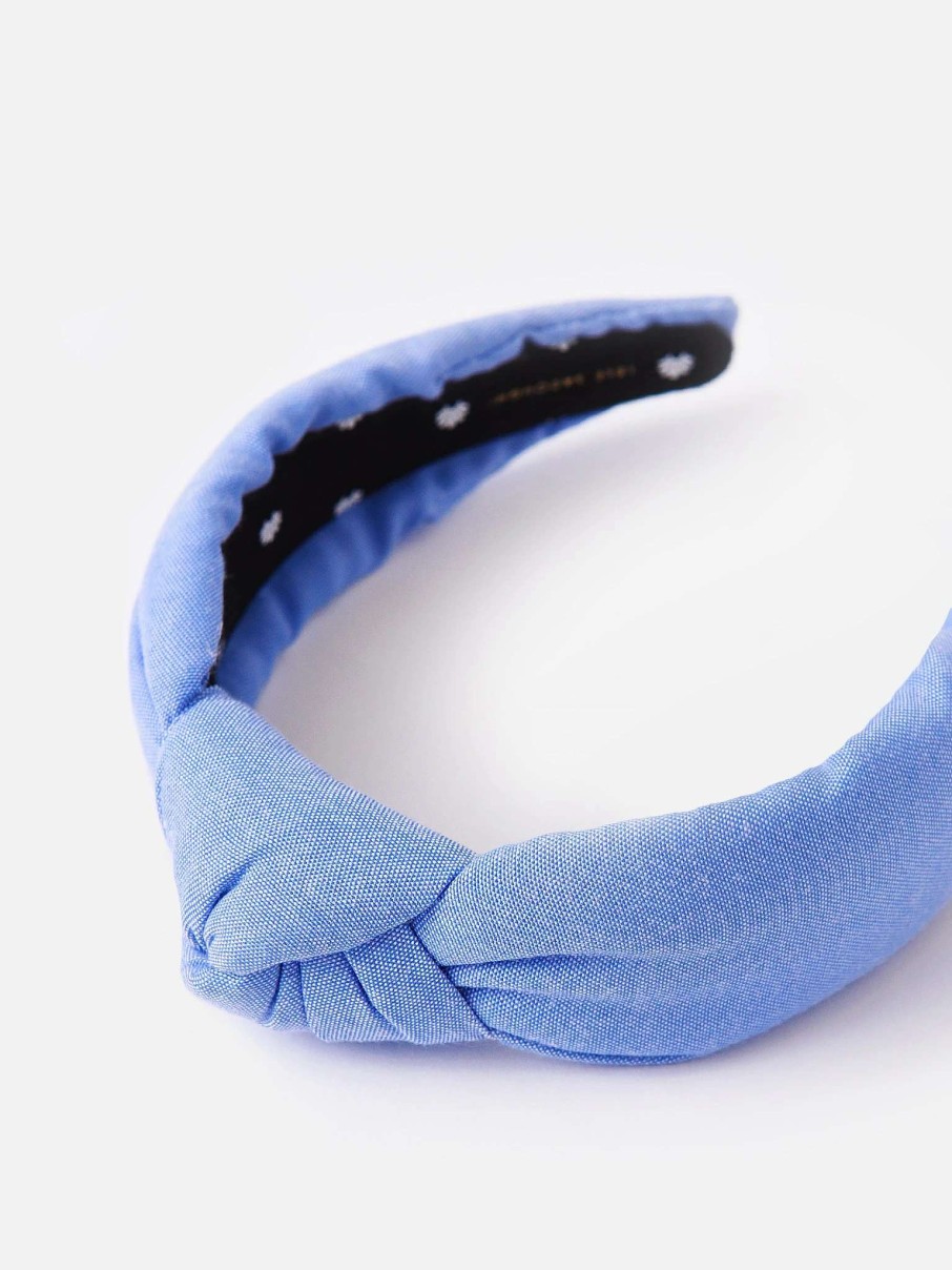 Jewelry * | Lele Sadoughi Oxford Cotton Knotted Headband Cloud Blue