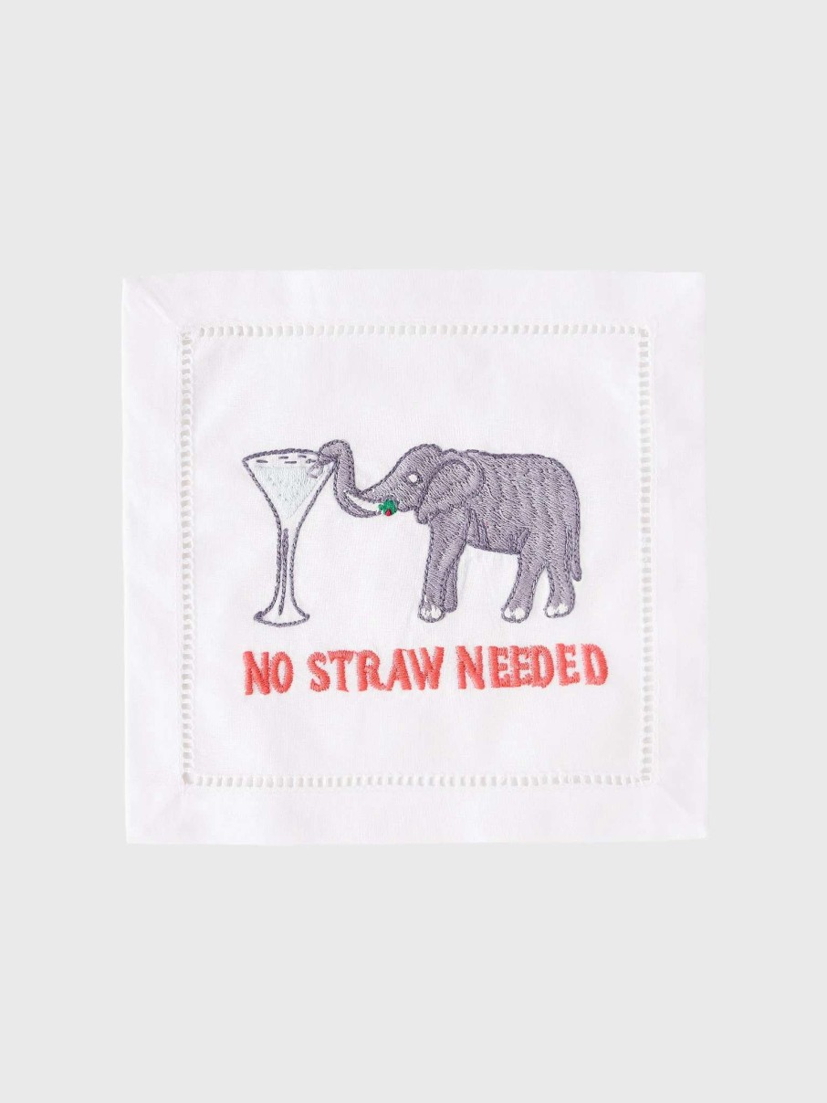 Decor * | August Morgan No Straw Needed Cocktail Napkins Set Of 4 O/S