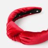 Jewelry * | Lele Sadoughi Women'S Velvet Knotted Headband Red