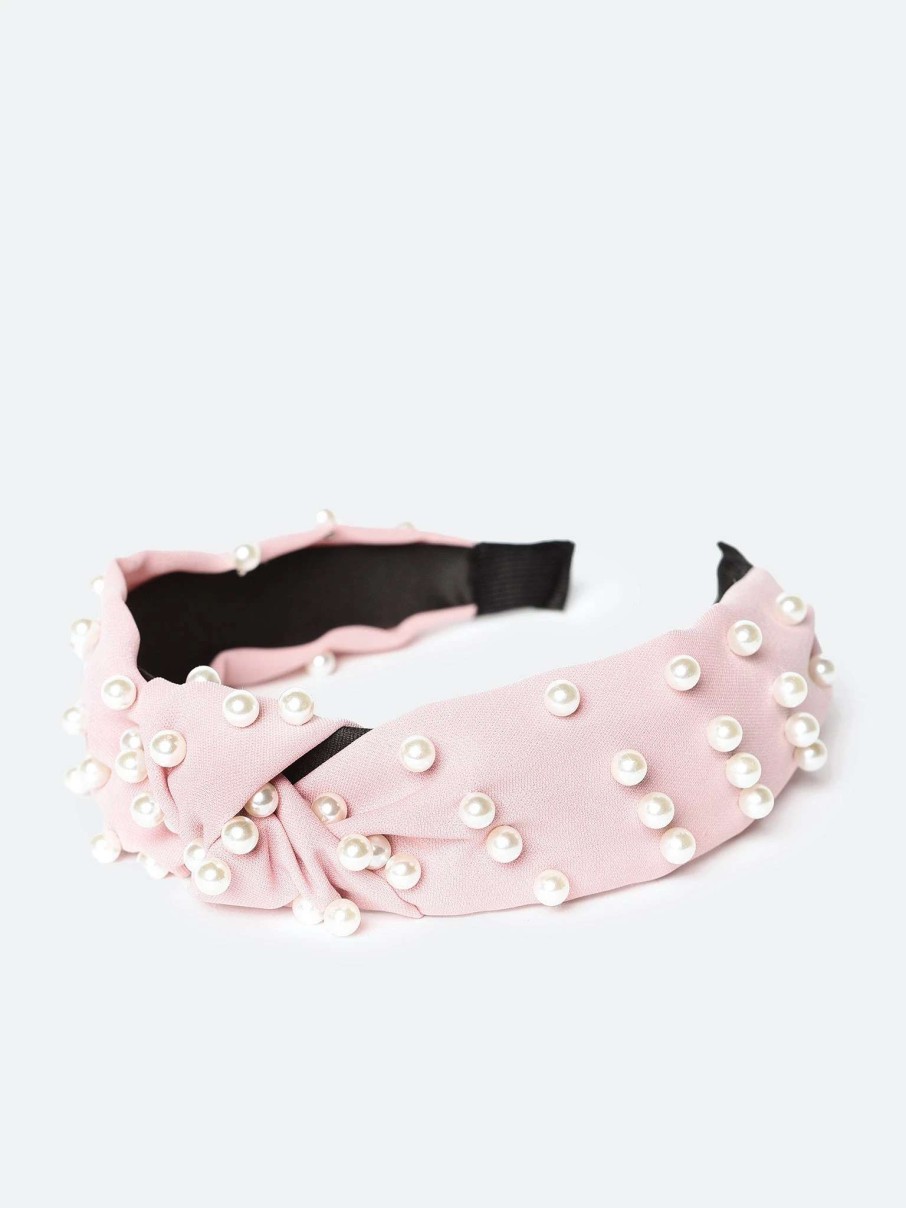 Jewelry * | Merveille Pearl Knot Headband Pink