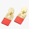 Jewelry * | Sunshine Tienda Metallic Cabana Earring Red