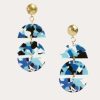 Jewelry * | Neely Phelan Cascading Crescent Drop Earrings Blue