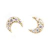 Jewelry * | Tai Mini Cubic Moon Post Earrings Gold