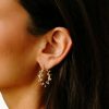 Jewelry * | Shashi Dominique Hoop Earrings Pearl