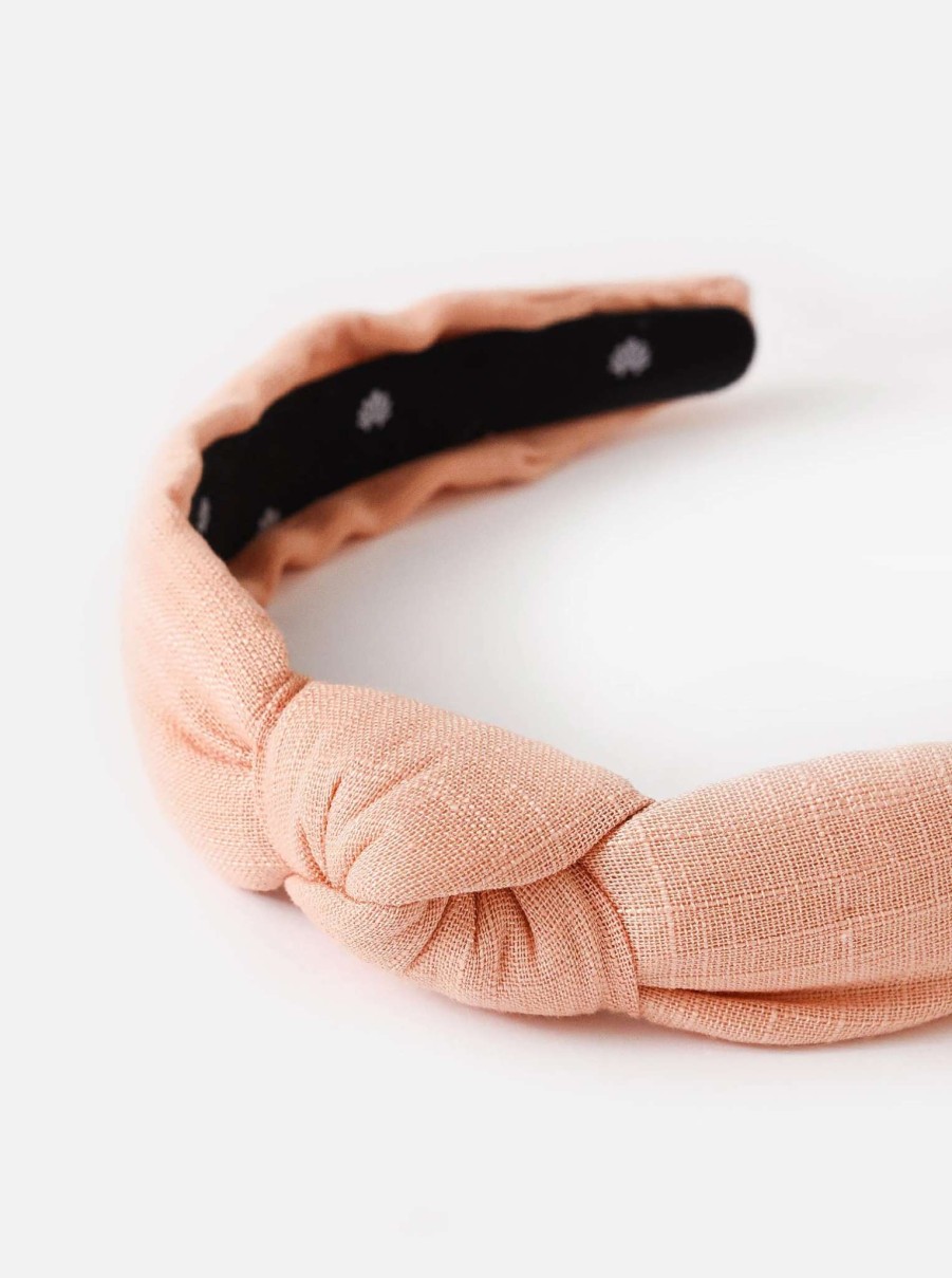 Jewelry * | Lele Sadoughi Slim Knotted Headband Peach 800