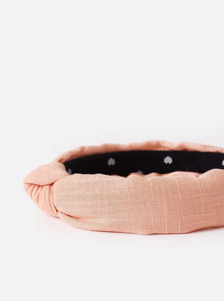 Jewelry * | Lele Sadoughi Slim Knotted Headband Peach 800