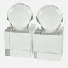 Decor * | Tizo Sphere Bookends Crystal