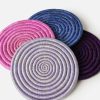 Decor * | Indego Africa Solid Mixed Set Of 4 Coasters Purple