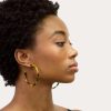 Jewelry * | Machete Large Hoop Earrings Classic Tortoise