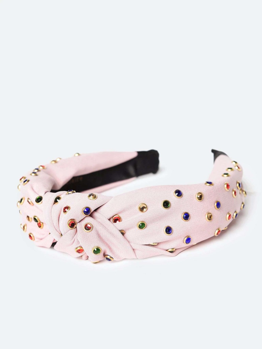 Jewelry * | Arthur Jane Claire Multi Color Top Knot Rhinestone Headband