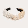 Jewelry * | Arthur Jane Claire Velvet Pearl Top Knot Headband