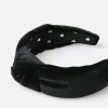 Jewelry * | Lele Sadoughi Women'S Velvet Knotted Headband Jet Black