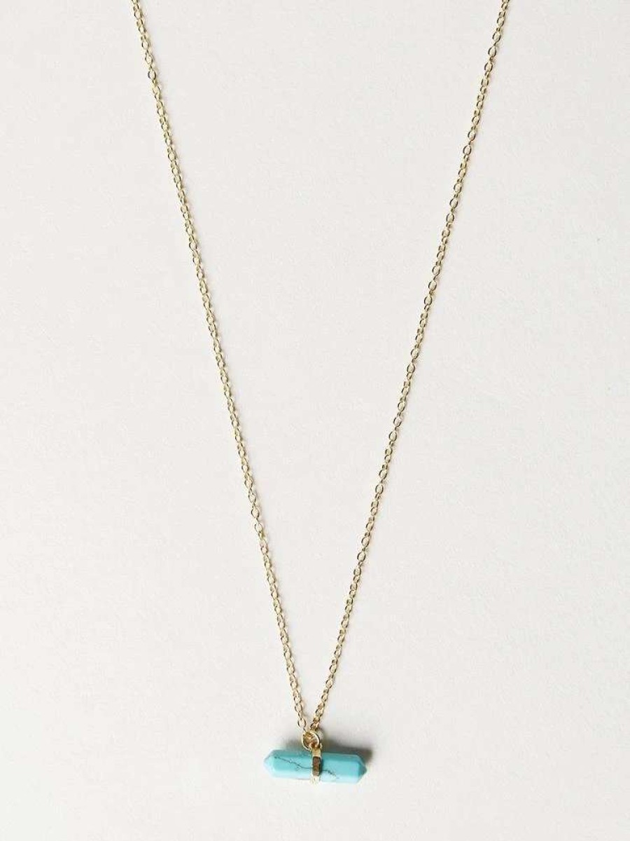 Jewelry * | Rory Ashton Tiny Gem Necklace Turq