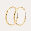 Jewelry * | Joy Dravecky Twist It Hoop Earrings Small Gold