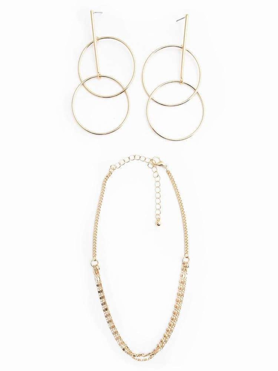 Jewelry * | 8 Other Reasons Necklace And Earring Set Gold