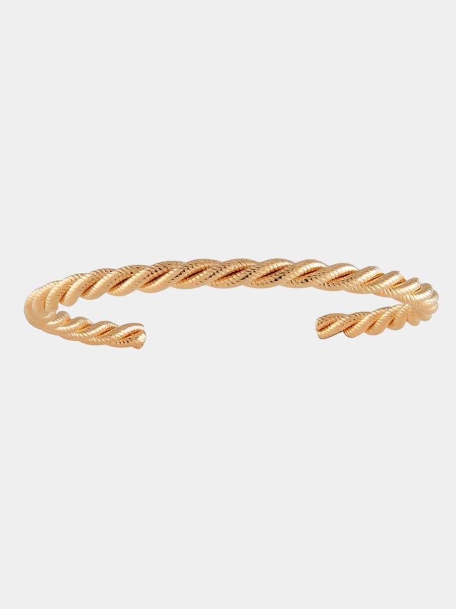 Jewelry * | Martha Calvo Rope Cuff Bracelet Gold