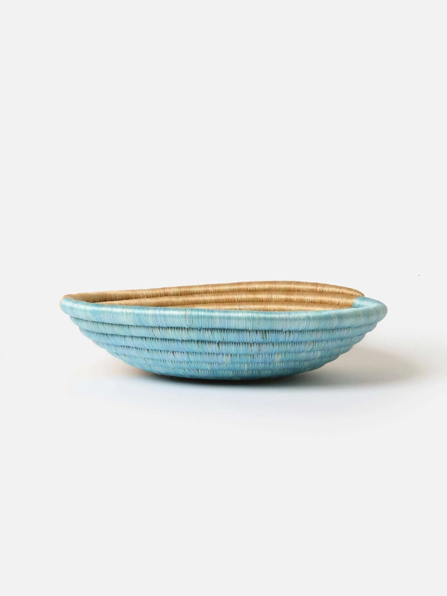 Decor * | Indego Africa Akeza Plateau Basket Blue