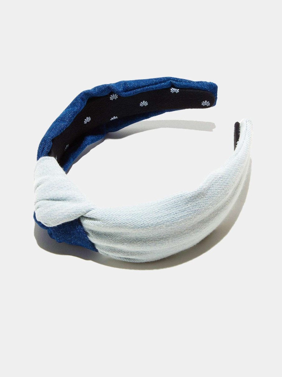 Jewelry * | Lele Sadoughi Half And Half Knotted Headband Denim