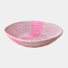 Decor * | Indego Africa Bolt Large Plateau Basket Blush