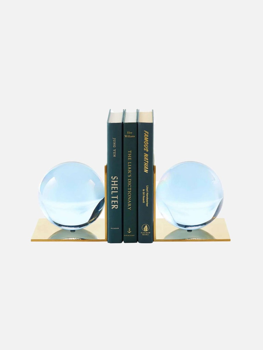 Decor * | Jonathan Adler Globo Bookends Blue