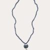 Jewelry * | Deborah Gaspar Denim Tone Dyed Jade Mother Of Pearl Necklace