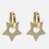 Jewelry * | Accessory Concierge Shooting Star Hoop Earring Gold