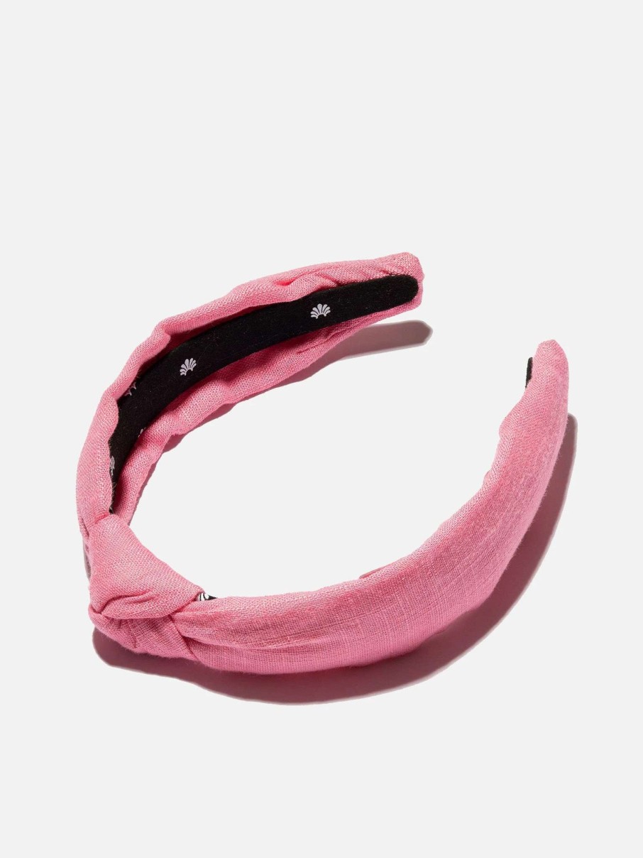 Jewelry * | Lele Sadoughi Women'S Linen Slim Knotted Headband Pink