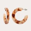 Jewelry * | Machete Kate Hoop Earrings In Blush Tortoise